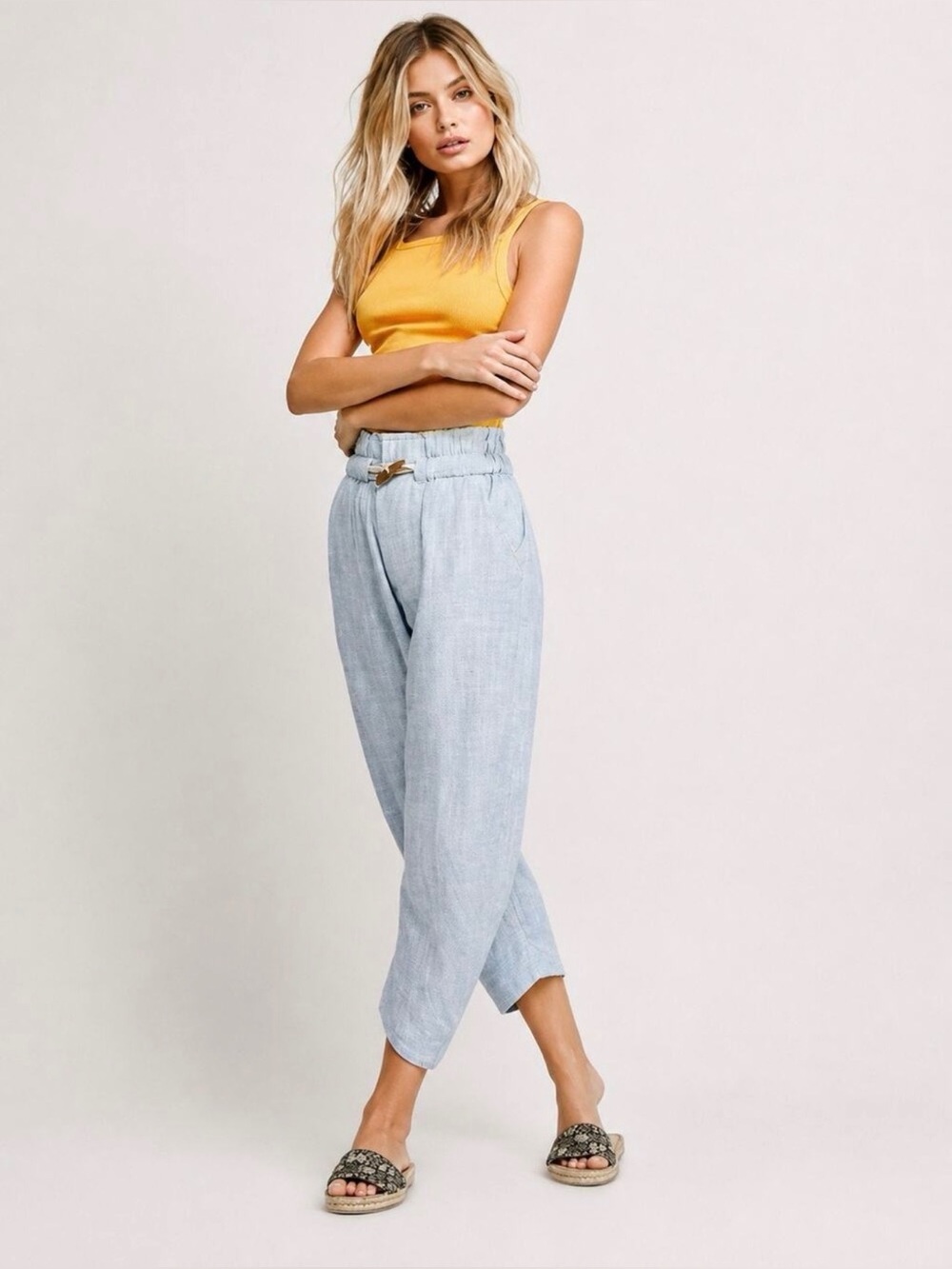 NWT Free People Paradise High Waisted Linen Pants